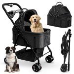 3-in-1 Foldable Pet Stroller and Carrier