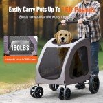 VEVOR Portable Pet Stroller for Dogs and Cats