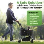 3-in-1 Foldable Pet Stroller and Carrier