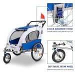 2-in-1 Dog Bike Trailer and Stroller Combo