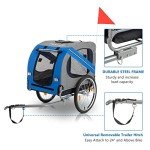 PEXMOR Folding Dog Bike Trailer with 20" Wheels