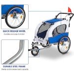 2-in-1 Dog Bike Trailer and Stroller Combo