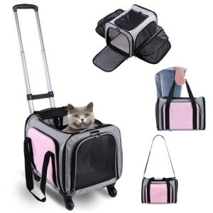 Airline Approved Rolling Pet Carrier for Puppies