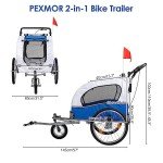 2-in-1 Dog Bike Trailer and Stroller Combo