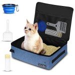 Portable Travel Litter Box for Cats - Leak-Proof
