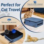 Portable Travel Litter Box for Cats - Leak-Proof