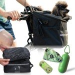 Dog Bike Basket with Poop Bag Dispenser
