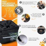 Dog Bike Basket with Poop Bag Dispenser