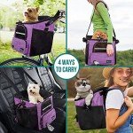 PetAmi Soft-Sided Dog Bike Basket - Purple