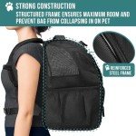 PetAmi Ventilated Dog Backpack Carrier - Black