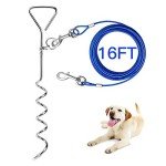 Heavy-Duty 16ft Dog Tie Out Cable & Stake