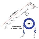 Heavy-Duty 16ft Dog Tie Out Cable & Stake