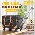 Wheeled Pet Carrier for Cats and Small Dogs