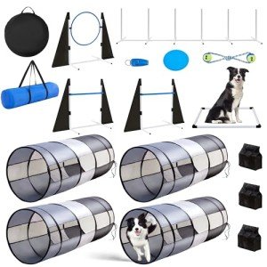 Backyard Dog Agility Training Kit with Tunnel & More
