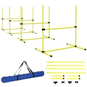 PawHut 4-Piece Adjustable Dog Agility Set