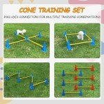 Dog Agility Hurdle Cone Set with Carry Bag