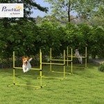 PawHut 4-Piece Adjustable Dog Agility Set