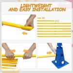 Dog Agility Hurdle Cone Set with Carry Bag