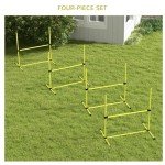 PawHut 4-Piece Adjustable Dog Agility Set