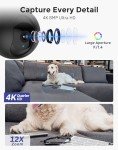 4K Indoor Pan/Tilt Camera for Pets & Home