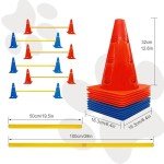 Dog Agility Hurdle Cone Set with Carry Bag
