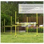 PawHut 4-Piece Adjustable Dog Agility Set