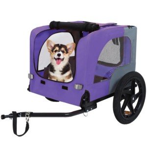 Large Dog Bike Trailer – 120LB Capacity, Foldable