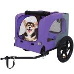 Large Dog Bike Trailer – 120LB Capacity, Foldable