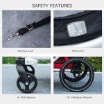 2-in-1 Dog Bike Trailer and Stroller - Red