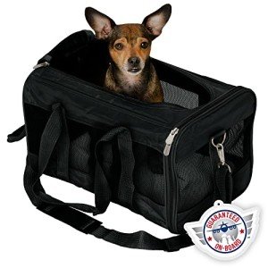 Black Medium Sherpa Deluxe Travel Pet Carrier