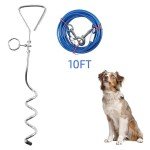 Dog Tie Out Cable and Stake for Large Dogs