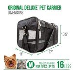 Black Medium Sherpa Deluxe Travel Pet Carrier