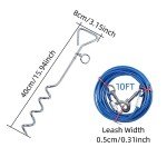 Dog Tie Out Cable and Stake for Large Dogs