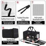 Collapsible Soft Pet Carrier for Travel, Black