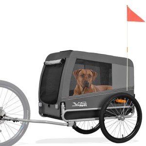 Tiggo Veelar Medium/Large Dog Bike Trailer - Gray