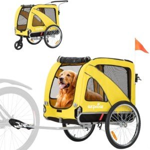 Sepnine 2-in-1 Dog Bike Trailer & Cart