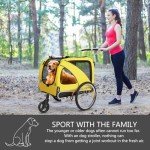 Sepnine 2-in-1 Dog Bike Trailer & Cart