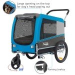 Pet Bike Trailer & Stroller for Dogs - Blue