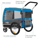 Pet Bike Trailer & Stroller for Dogs - Blue