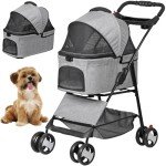 ZENY 3-in-1 Foldable Pet Stroller & Carrier