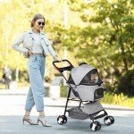 ZENY 3-in-1 Foldable Pet Stroller & Carrier