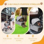 ZENY 3-in-1 Foldable Pet Stroller & Carrier
