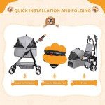 ZENY 3-in-1 Foldable Pet Stroller & Carrier