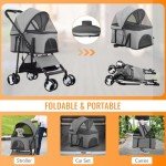3-in-1 Dog Jogger and Detachable Carrier Stroller