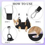 Dog Grooming Hammock for Small Dogs - Black