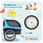 HAPPAWS Dog Bicycle Trailer with Easy Access Doors