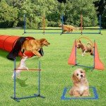 Puppy Agility Training Kit with Tunnel and Hurdles