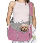 PetAmi Adjustable Soft Dog Sling Carrier - Pink