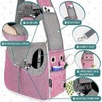 PetAmi Adjustable Soft Dog Sling Carrier - Pink