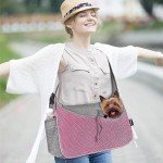 PetAmi Adjustable Soft Dog Sling Carrier - Pink